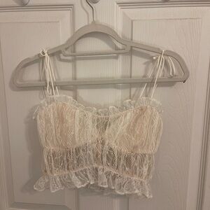 beautiful for love and lemons white lace top